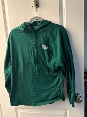 PINK Victoria's Secret Men's Dark Green Hooded Pullover